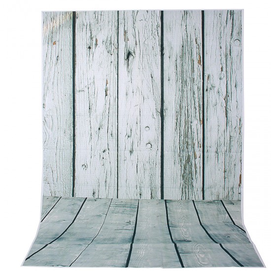 5x7FT Vinyl Pale Wood Floor Wall Photography Backdrop Background Studio Prop