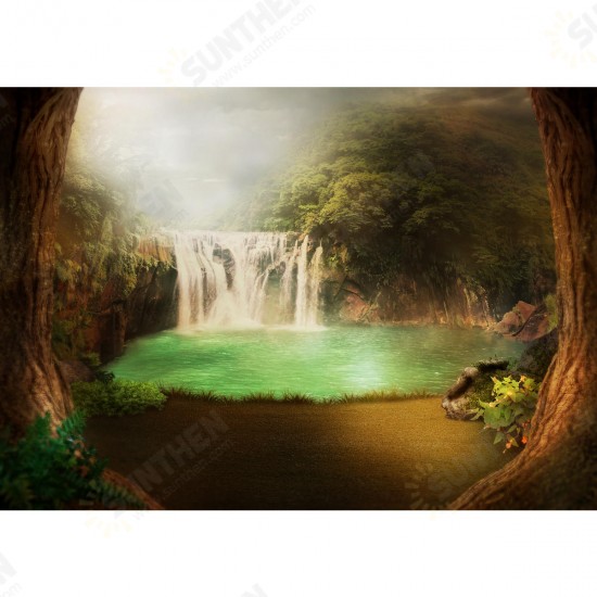 5x7FT Vinyl Waterfall Pool Photography Backdrop Background Studio Prop