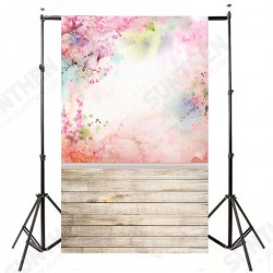 5x7FT Watercolor Pink Flower Floor Photography Backdrop Photo Background Props 5x7FT Watercolor Pink Flower Floor Photography Backdrop Photo Background Props