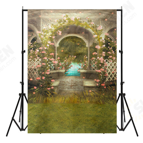 5x7ft 7x5ft Fairy Tale Winter Spring Sky Castle Photography Backdrop Studio Prop Background