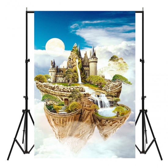 5x7ft 7x5ft Fairy Tale Winter Spring Sky Castle Photography Backdrop Studio Prop Background
