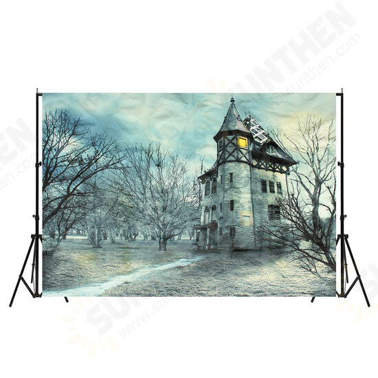 5x7ft 7x5ft Fairy Tale Winter Spring Sky Castle Photography Backdrop Studio Prop Background