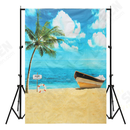 5x7ft Summer Sunshine Beach Vocation Sea Photography Backdrop Studio Prop Background