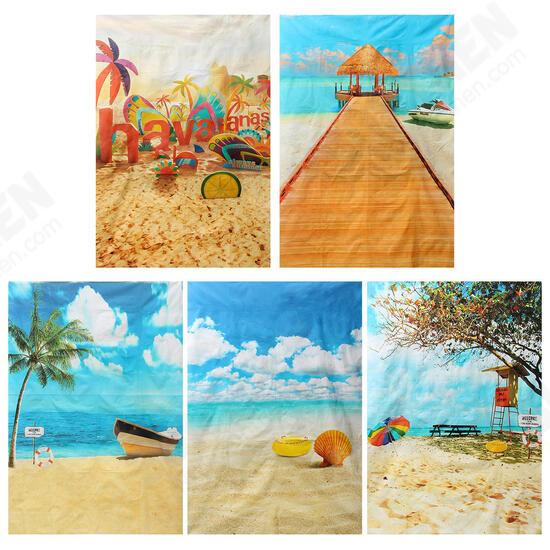 5x7ft Summer Sunshine Beach Vocation Sea Photography Backdrop Studio Prop Background