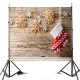 5x7ft Vinyl Christmas Stocking Snowflake Decor Background Photography Studio Backdrop Prop