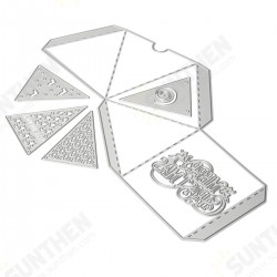 6 in 1 Merry Christmas Gift Box Scrapbook Photo Album Paper Work DIY Cutting Dies 6 in 1 Merry Christmas Gift Box Scrapbook Photo Album Paper Work DIY Cutting Dies