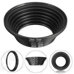 7-in-1 49 52 55 58 62 67 72 77mm Metal Step Up Rings Lens Adapter Filter Set 7-in-1 49 52 55 58 62 67 72 77mm Metal Step Up Rings Lens Adapter Filter Set