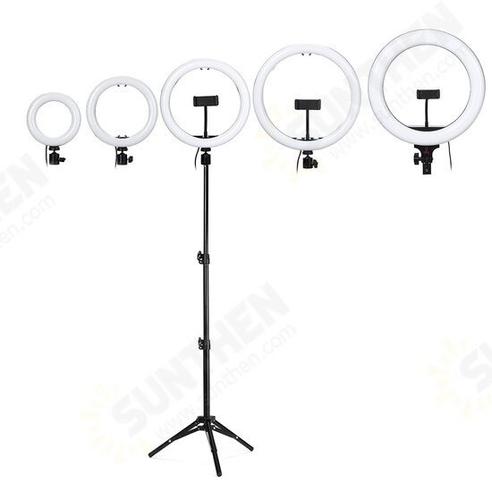 7/10/13/15/18 Inch LED Ring Light Studio Fill Light Tripod Stand Photo Makeup Live Dimmable Lamp for Youtube Tiktok Streaming Broadcast Vlogging