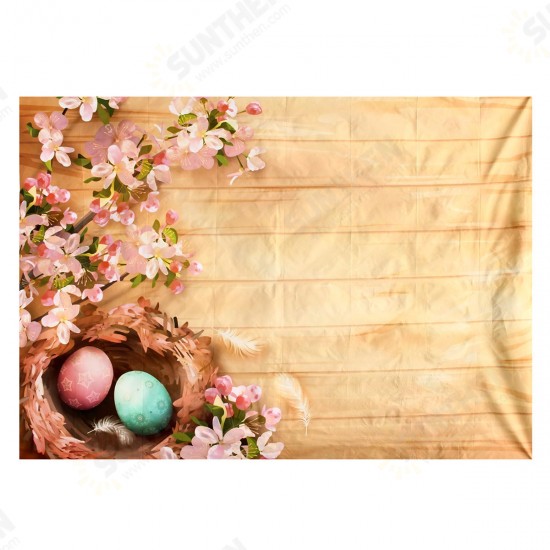 7x5FT Blooms Flower Easter Eggs Photography Backdrop Studio Prop Background