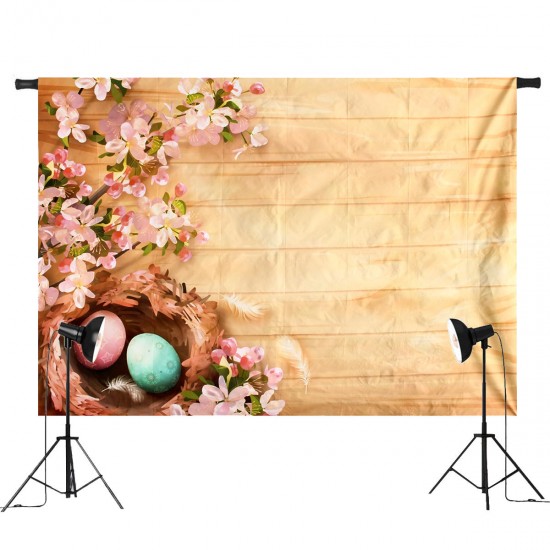 7x5FT Blooms Flower Easter Eggs Photography Backdrop Studio Prop Background