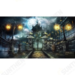 7x5FT Halloween Horror Castle Theme Photography Backdrop Studio Prop Background 7x5FT Halloween Horror Castle Theme Photography Backdrop Studio Prop Background