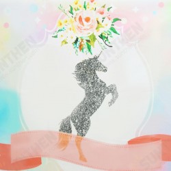7x5ft Silver Unicorn Pink Flowers Shower Photography Backdrop Studio Prop Background 7x5ft Silver Unicorn Pink Flowers Shower Photography Backdrop Studio Prop Background