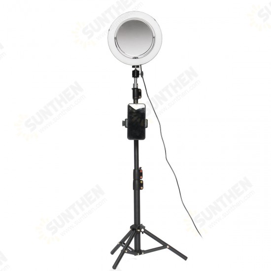 8.66inch Live Stream Makeup Mirror Selfie LED Ring Light Fill-in Light With Remote Control Cell Phone Holder 8.66inch Live Stream Makeup Mirror Selfie LED Ring Light Fill-in Light With Remote Control Cell Phone Holder