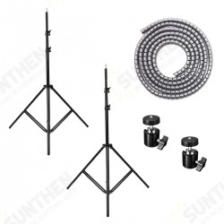A Pair 2M 7ft Adjustable Video Ring Light Umbrella Lighting Tripod Stand Holder with 5M Strap A Pair 2M 7ft Adjustable Video Ring Light Umbrella Lighting Tripod Stand Holder with 5M Strap