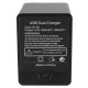 AHDBT-401 Dual 4.2V 800mA Li-ion Battery Slots Power Charger For GoPro HD Hero 4