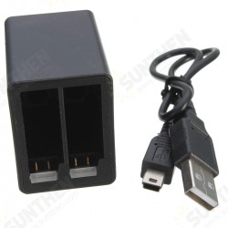 AHDBT-401 Dual 4.2V 800mA Li-ion Battery Slots Power Charger For GoPro HD Hero 4 AHDBT-401 Dual 4.2V 800mA Li-ion Battery Slots Power Charger For GoPro HD Hero 4