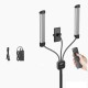 AL-20 3000K-6000K 40W Double Arms Fill LED Light Long Strips Video Lamp with LCD Screen with Remote Control for Photography Studio Live Broadcast AL-20 3000K-6000K 40W Double Arms Fill LED Light Long Strips Video Lamp with LCD Screen with Remote Control for Photography Studio Live Broadcast