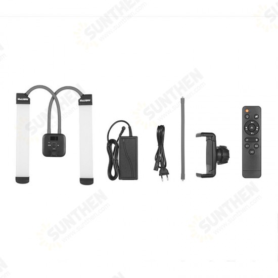 AL-20 3000K-6000K 40W Double Arms Fill LED Light Long Strips Video Lamp with LCD Screen with Remote Control for Photography Studio Live Broadcast AL-20 3000K-6000K 40W Double Arms Fill LED Light Long Strips Video Lamp with LCD Screen with Remote Control for Photography Studio Live Broadcast