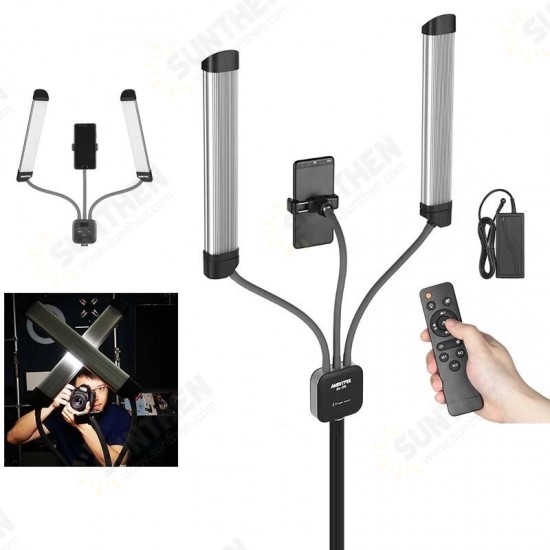 AL-20 3000K-6000K 40W Double Arms Fill LED Light Long Strips Video Lamp with LCD Screen with Remote Control for Photography Studio Live Broadcast AL-20 3000K-6000K 40W Double Arms Fill LED Light Long Strips Video Lamp with LCD Screen with Remote Control for Photography Studio Live Broadcast