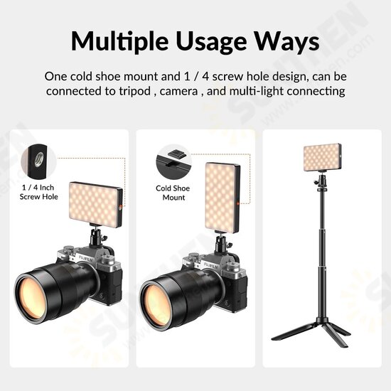 RGB LED Light with Tripod 20 Modes Video Camera Lighting Photography Lamp 2500-9000K for Vlog Fill Light For Live Stream YouTube RGB LED Light with Tripod 20 Modes Video Camera Lighting Photography Lamp 2500-9000K for Vlog Fill Light For Live Stream YouTube
