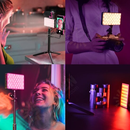 RGB LED Light with Tripod 20 Modes Video Camera Lighting Photography Lamp 2500-9000K for Vlog Fill Light For Live Stream YouTube RGB LED Light with Tripod 20 Modes Video Camera Lighting Photography Lamp 2500-9000K for Vlog Fill Light For Live Stream YouTube