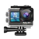 AT S60ER 4K 60fps 24MP 4X Digital Zoom Helmet Action Camera 2.0 Touch Dual Screen EIS WiFi 30M Waterproof Remote Control Webcam Sport Video Recorder