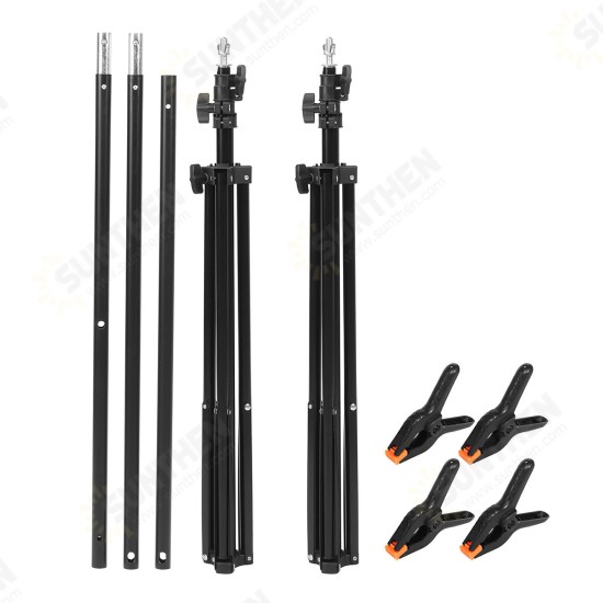 Aluminum Background Stand Photography Studio Backdrop Bracket Support System Kit Aluminum Background Stand Photography Studio Backdrop Bracket Support System Kit