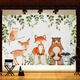 Baby Photography Backdrop Woodland Animals Birthday Party Background Prop Vinyl Decorations Baby Photography Backdrop Woodland Animals Birthday Party Background Prop Vinyl Decorations