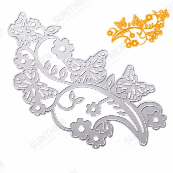 Butterflies Flower Vine Pattern Scrapbooking DIY Album Card Paper Art Craft Maker Metal Cutting Dies Butterflies Flower Vine Pattern Scrapbooking DIY Album Card Paper Art Craft Maker Metal Cutting Dies