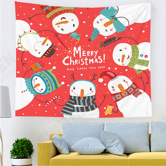 Christmas Hanging Cloth Custom Red Santa Claus Bedside Photography Background Cloth Wall Bedside Decoration Tapestry