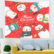 Christmas Hanging Cloth Custom Red Santa Claus Bedside Photography Background Cloth Wall Bedside Decoration Tapestry Christmas Hanging Cloth Custom Red Santa Claus Bedside Photography Background Cloth Wall Bedside Decoration Tapestry