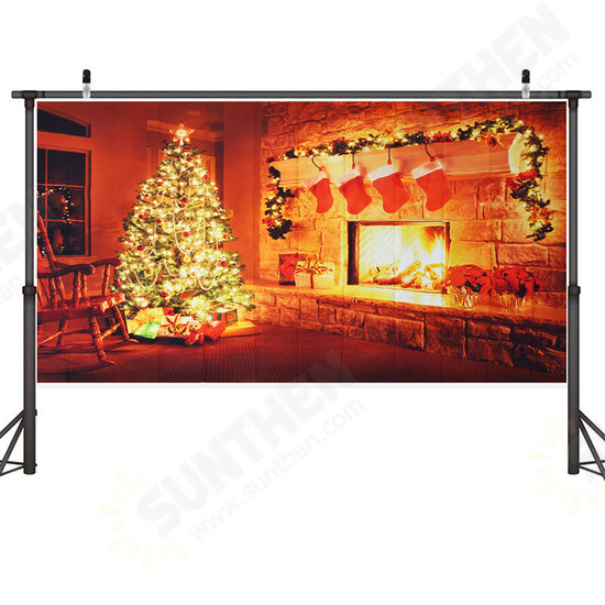 Christmas Party Photography Background Hanging Cloth Children Photo Studio Backdrop Decoration