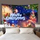 Christmas Santa Claus Tapestry Wall Hanging Winter Bedspread Throw Blanket Photography Backdrop Background