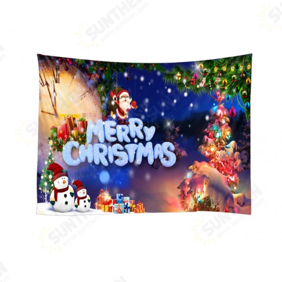 Christmas Santa Claus Tapestry Wall Hanging Winter Bedspread Throw Blanket Photography Backdrop Background