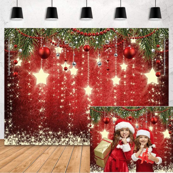 Christmas Sparkling Stars Photography Backdrop Photo Background Studio Props Ornaments New Year Backdrop for Party Decorations