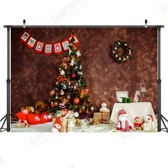 Christmas Tree Photography Background Vinyl Cloth Studio Background Cloth Home Party Decoration Props