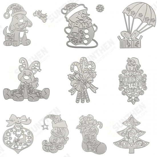 Christmas Tree Wreath Cutting Mold Metal Cutting Dies Scrapbooking Photo Album DIY Decoration