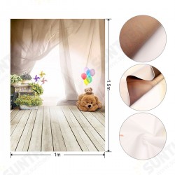 3x5FT Vinyl Kids Child Photography Backdrop Ballon Bear Curtain Photo Background 3x5FT Vinyl Kids Child Photography Backdrop Ballon Bear Curtain Photo Background