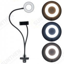 Clip LED Ring Light for Selfie Live Broadcast 3000-5000K Dimmable Makeup Fill Light for Youtube Facebook with Mobile Phone Holder Table Lamp Flexible Desk Night Lamp for Reading Net Class Clip LED Ring Light for Selfie Live Broadcast 3000-5000K Dimmable Makeup Fill Light for Youtube Facebook with Mobile Phone Holder Table Lamp Flexible Desk Night Lamp for Reading Net Class