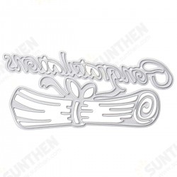 Congratulations Letter Theme Scrapbooking DIY Album Card Paper Diary Craft Maker Metal Cutting Dies Congratulations Letter Theme Scrapbooking DIY Album Card Paper Diary Craft Maker Metal Cutting Dies