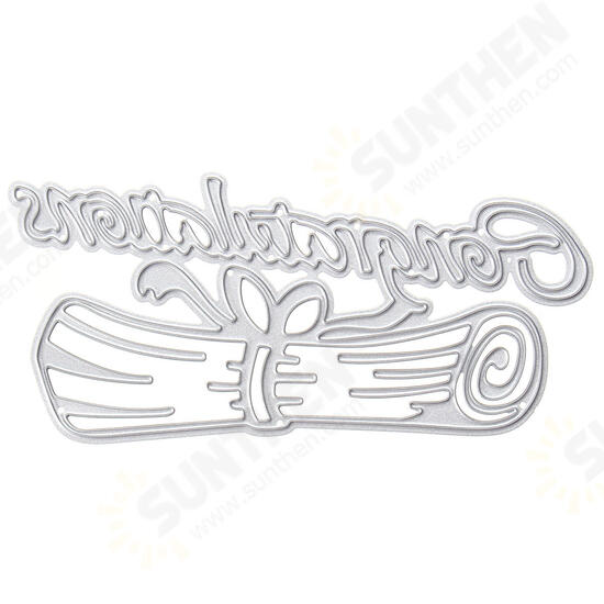 Congratulations Letter Theme Scrapbooking DIY Album Card Paper Diary Craft Maker Metal Cutting Dies Congratulations Letter Theme Scrapbooking DIY Album Card Paper Diary Craft Maker Metal Cutting Dies