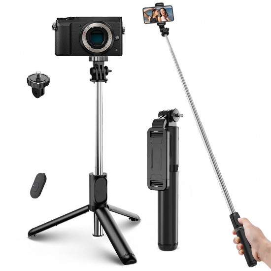 EGS-04 Selfie Stick Bluetooth Mini Tripod Monopod Integrated Design Lightweight Wireless with Remote Control for Gopro DSLR Camera Mobile Phone