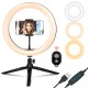 10inch 26CM 3200-6000k Ring Light Dimmable Selfie Ring Lamp for YouTube Tiktok Live Stream Makeup With Tripod Phone Holder