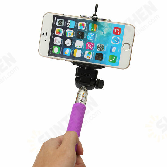 Extendable Handheld Selfie Stick Monopod with Clip for Smartphone Extendable Handheld Selfie Stick Monopod with Clip for Smartphone