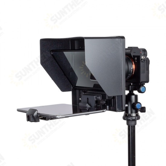 TP10 Teleprompter for iPad Tablet DSLR Camera Smartphone Shooting APP Compatible for iOS Android