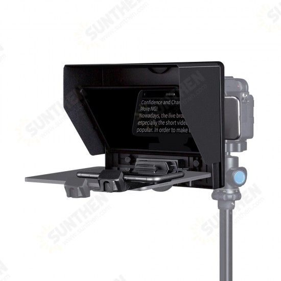 TP10 Teleprompter for iPad Tablet DSLR Camera Smartphone Shooting APP Compatible for iOS Android