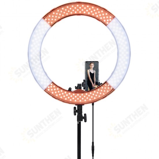 RL-18 18 Inch Ring Light 55W 5500K LED Photography Lamp with Lighting Tripod Stand Phone Clip for Camera Phone Makeup Live Broadcast