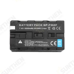 NP-F960 Rechargeable Li-ion 6000mah 7.4V Battery for Video Flash Light Motorized Slider NP-F960 Rechargeable Li-ion 6000mah 7.4V Battery for Video Flash Light Motorized Slider
