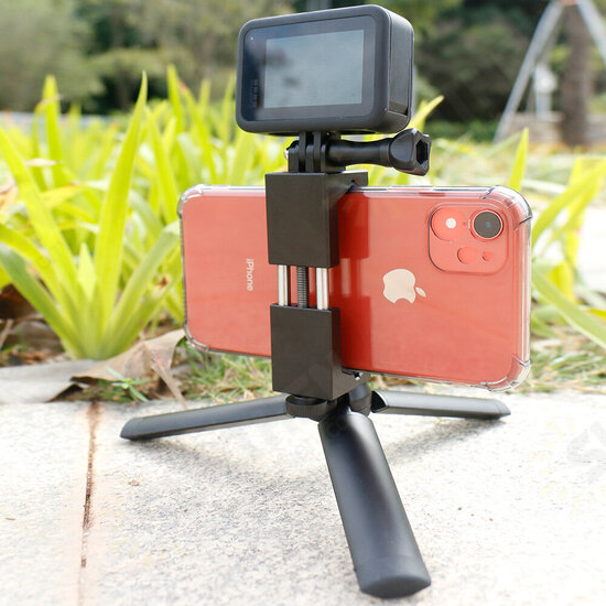 For Gopro Aluminum Alloy Mobile Phone Clip Sports Camera Clip Camera Accessories for Vlog Live Shooting