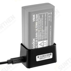 VC26 USB Battery Charger DC 5V Input DC 8.4V Output Round Head Flash Battery Charger for V1 Speedlight Flash VC26 USB Battery Charger DC 5V Input DC 8.4V Output Round Head Flash Battery Charger for V1 Speedlight Flash